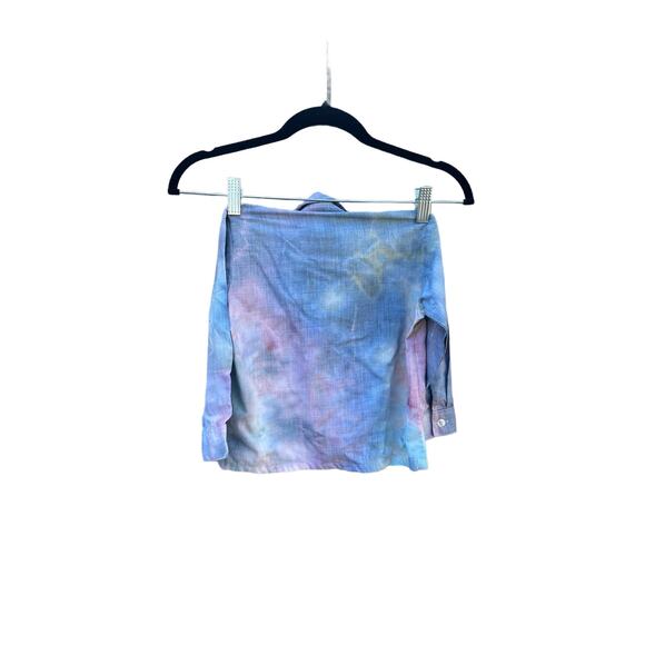 Tie Dye Kid's Long Sleeve Button Up Shirt | Kid's Shirt | Geode Tie - Ice Dye - Picture 2 of 2